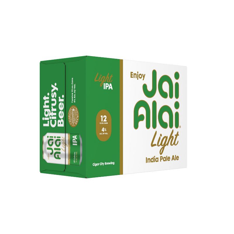 slide 4 of 5, Cigar City Brewing Cigar City Jai Alai Light IPA Beer - 12pk/12 fl oz Cans, 12 ct; 12 fl oz