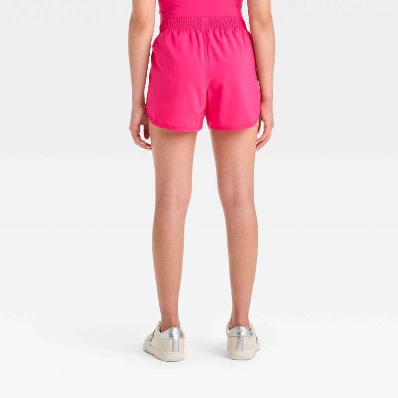 slide 2 of 3, Girls' Run Shorts - All In Motion™ Berry Pink XL, 1 ct