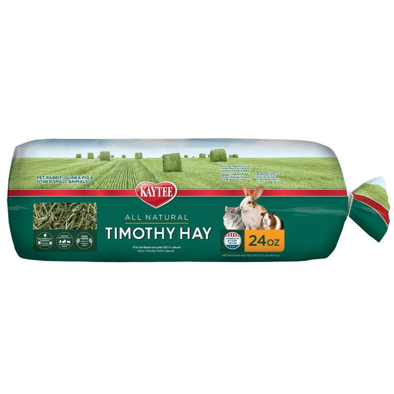 slide 1 of 5, Kaytee Unflavored Timothy Hay Rat, Guinea Pig, Hedgehog, Rabbit, Chinchilla, Hamster, Gerbil, Ferret and Mouse Pet Treats - 24oz, 24 oz