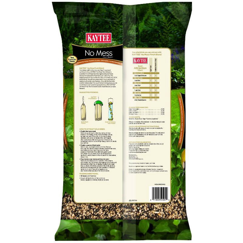 slide 2 of 3, Kaytee No Mess Finch Blend Bird and Wildlife Food - 8lbs, 8 lb