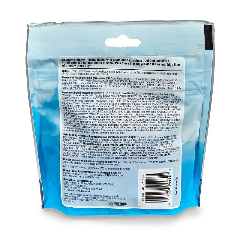 slide 2 of 3, Kaytee Baked Apple Flavored Timothy Hay Rat, Guinea Pig, Hedgehog, Rabbit, Chinchilla, Hamster, Gerbil, Ferret and Mouse Pet Treats - 4oz, 4 oz