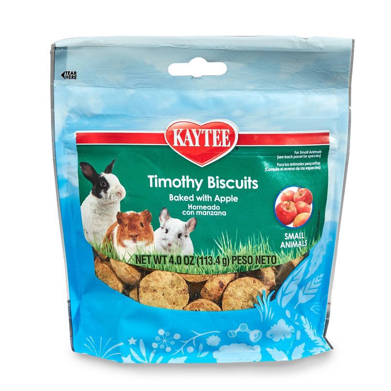 slide 1 of 3, Kaytee Baked Apple Flavored Timothy Hay Rat, Guinea Pig, Hedgehog, Rabbit, Chinchilla, Hamster, Gerbil, Ferret and Mouse Pet Treats - 4oz, 4 oz