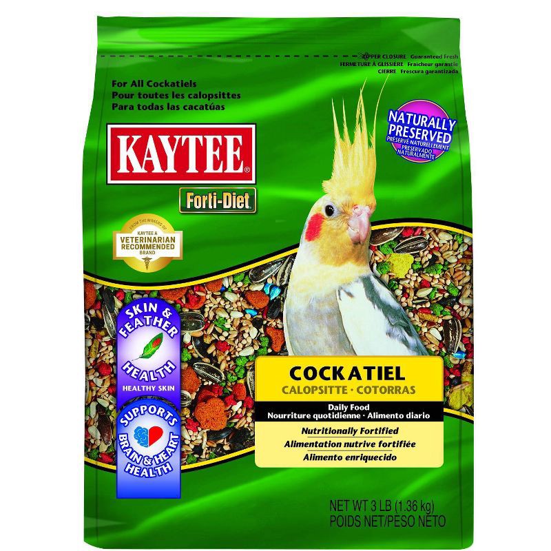 slide 1 of 3, Kaytee Forti Diet Cockatiel Bird and Wildlife Food - 3lbs, 3 lb