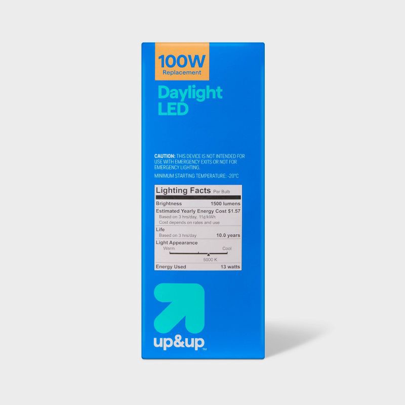 slide 4 of 5, 4pk 100W Plastic T20 Lightbulb Cool White - up&up™, 4 ct