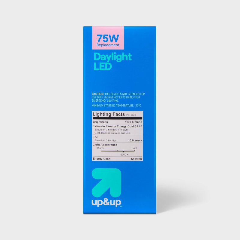 slide 4 of 5, 4pk 75W Plastic T20 Lightbulb Cool White - up&up™, 4 ct