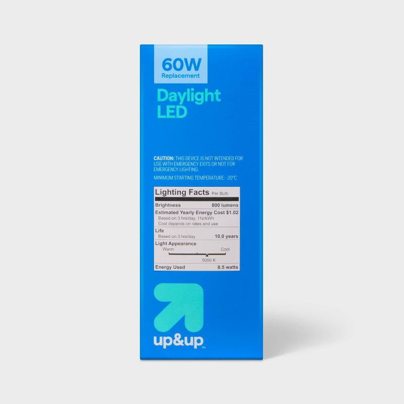 slide 4 of 5, 4pk 60W Plastic T20 Lightbulb Cool White - up&up™, 4 ct