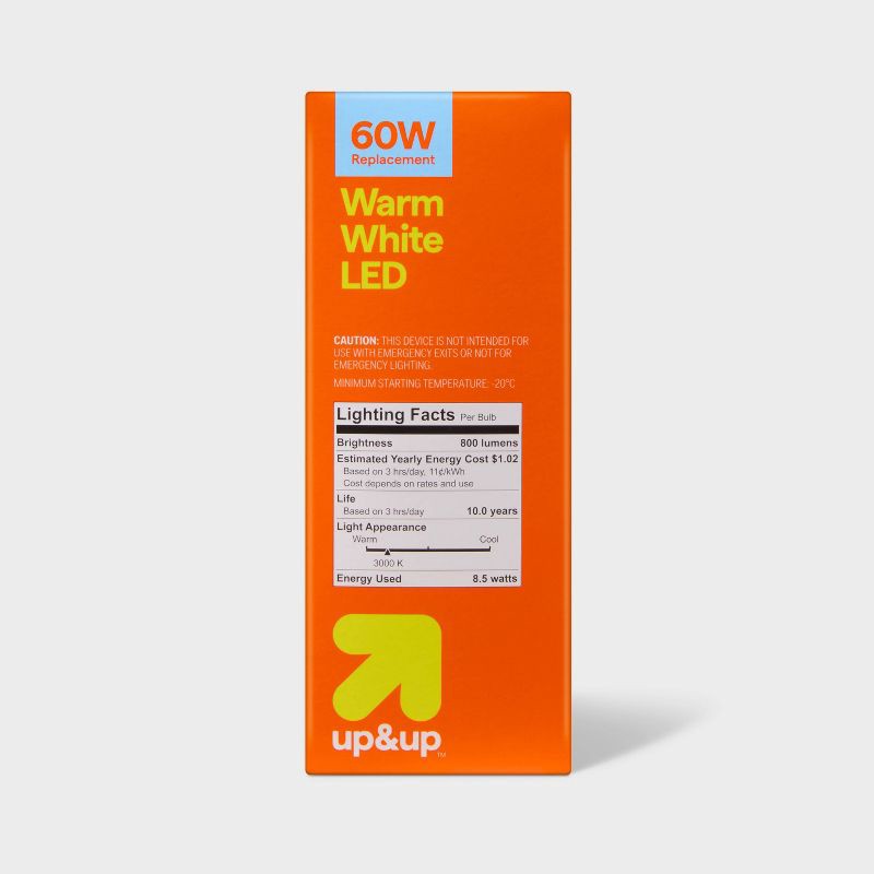 slide 4 of 5, 4pk 60W Plastic T20 Lightbulb Warm White - up&up™, 4 ct