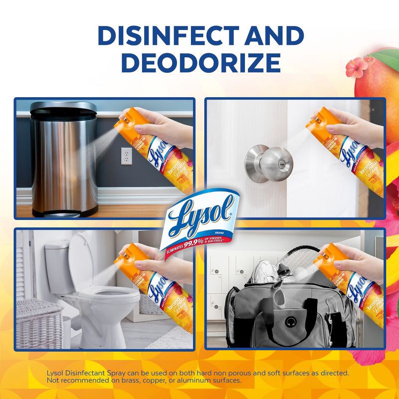 slide 3 of 5, Lysol Mango Disinfectant Aerosol Spray - 38 fl oz, 38 fl oz