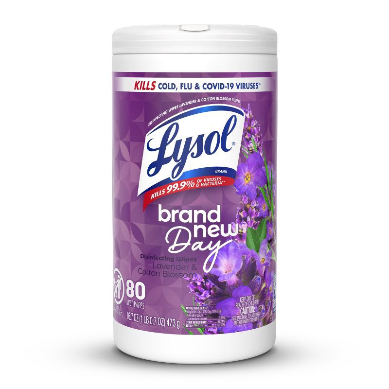 slide 1 of 10, Lysol Lavender Disinfecting Wipe - 80ct, 80 ct
