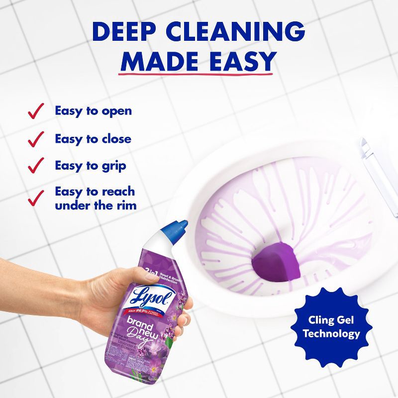 slide 5 of 8, Lysol Lavender Liquid Toilet Bowl Cleaner - 48 fl oz/2ct, 48 fl oz, 2 ct
