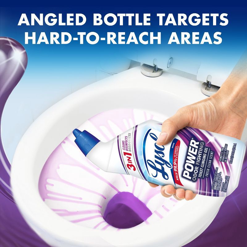 slide 6 of 7, Lysol Clean Scent Power Plus Odor Fighting Liquid Toilet Bowl Cleaner - 48 fl oz, 48 fl oz