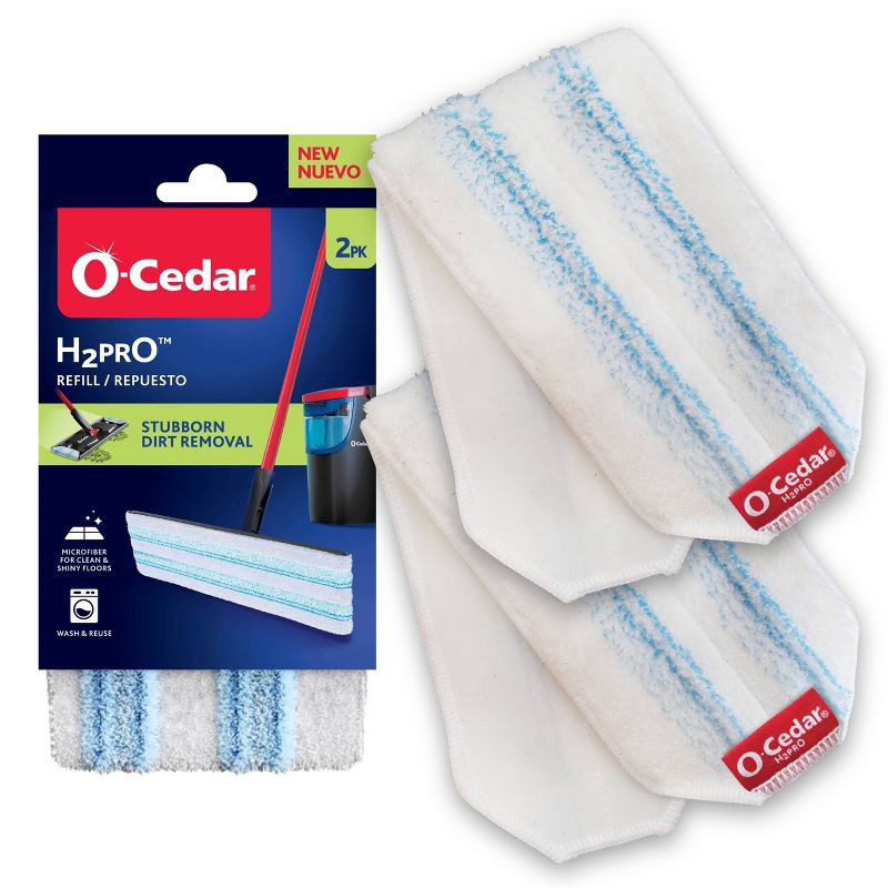 slide 1 of 11, O-Cedar H2prO Mop Head Replacement Refill- 2pk, 2 ct