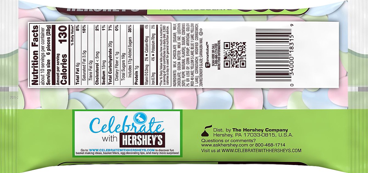 slide 2 of 3, Hershey's Milk Chocolate Coated Eggs Candy 10 oz, 10 oz