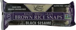 Edward & Sons Black Sesame Brown Rice Snaps 3.5 oz