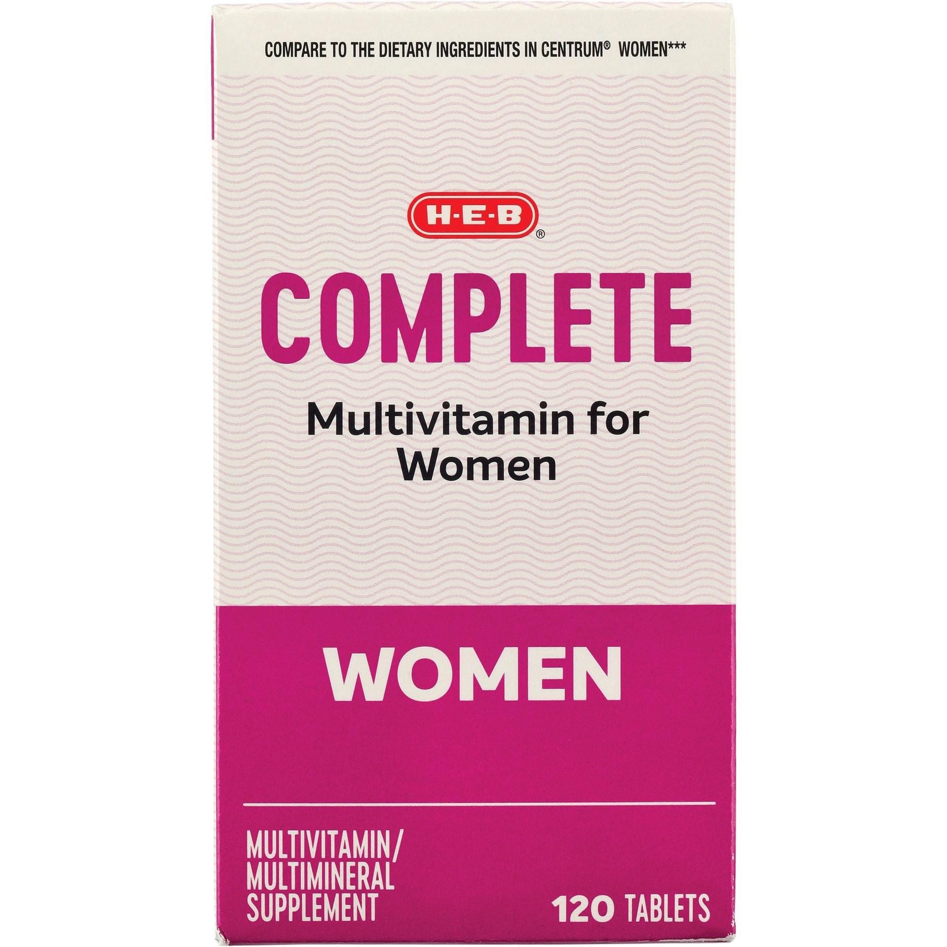 slide 1 of 1, H-E-B Complete Multivitamin for Women, 120 ct