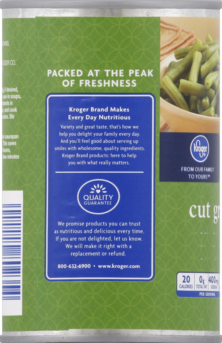 slide 3 of 6, Kroger Cut Green Beans, 14.5 oz