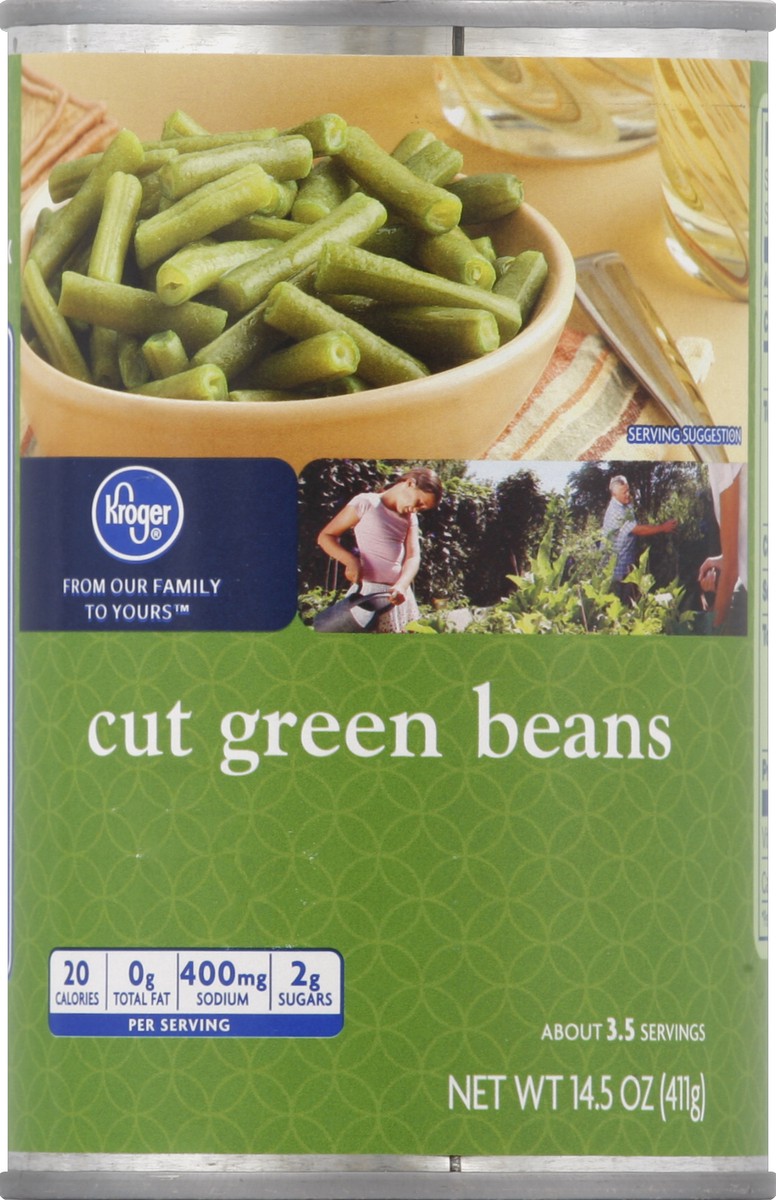 slide 5 of 6, Kroger Cut Green Beans, 14.5 oz