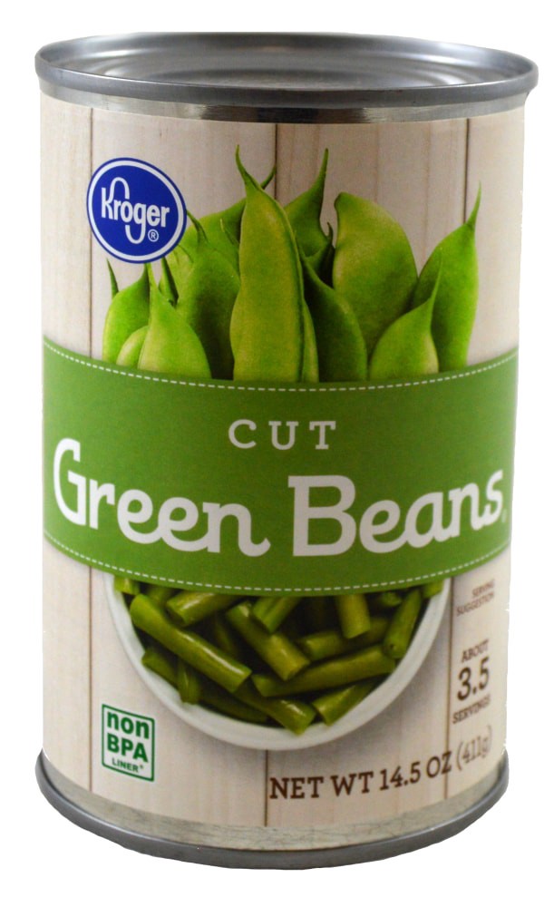 slide 1 of 6, Kroger Cut Green Beans, 14.5 oz