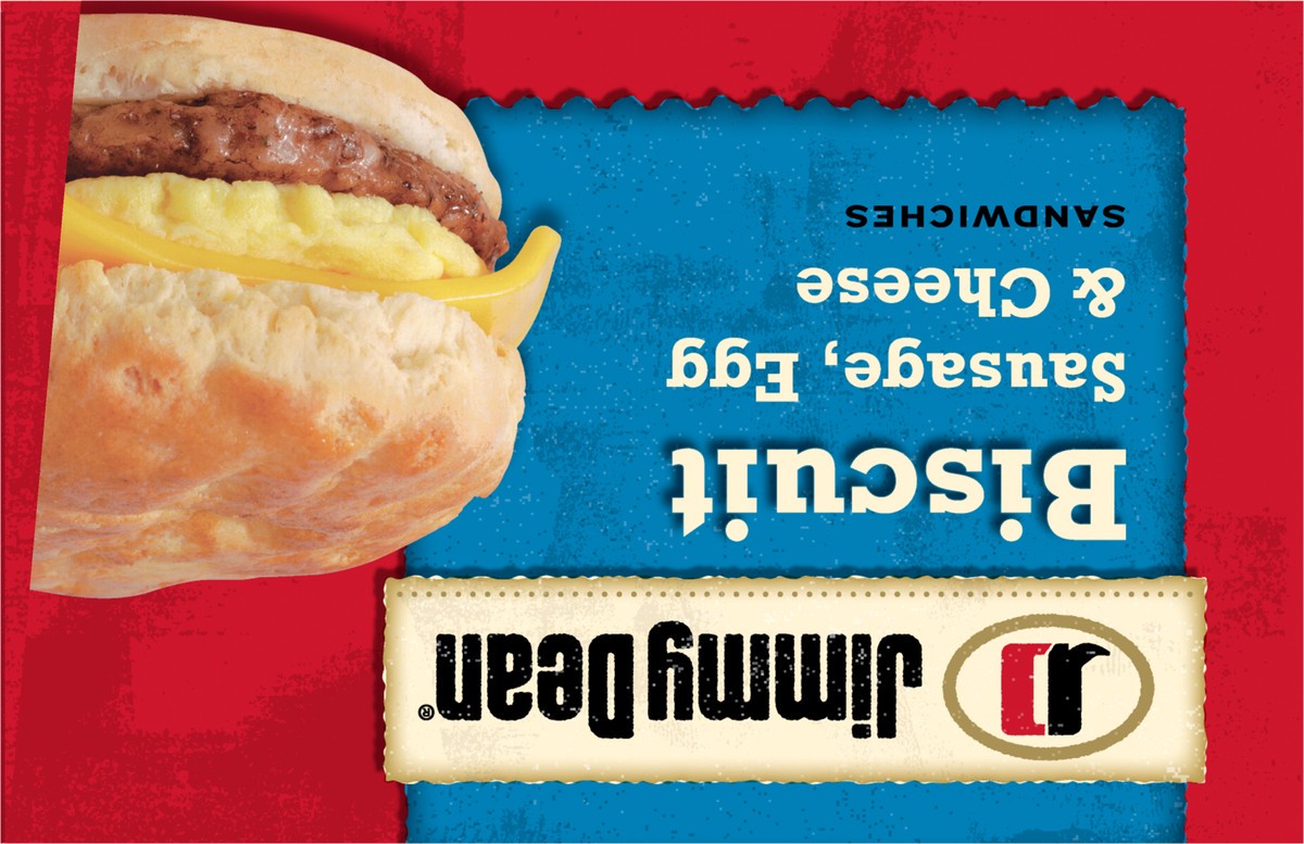 slide 4 of 9, Jimmy Dean Biscuit Breakfast Sandwiches with Sausage, Egg, and Cheese, Frozen, 12 Count, 1.53 kg