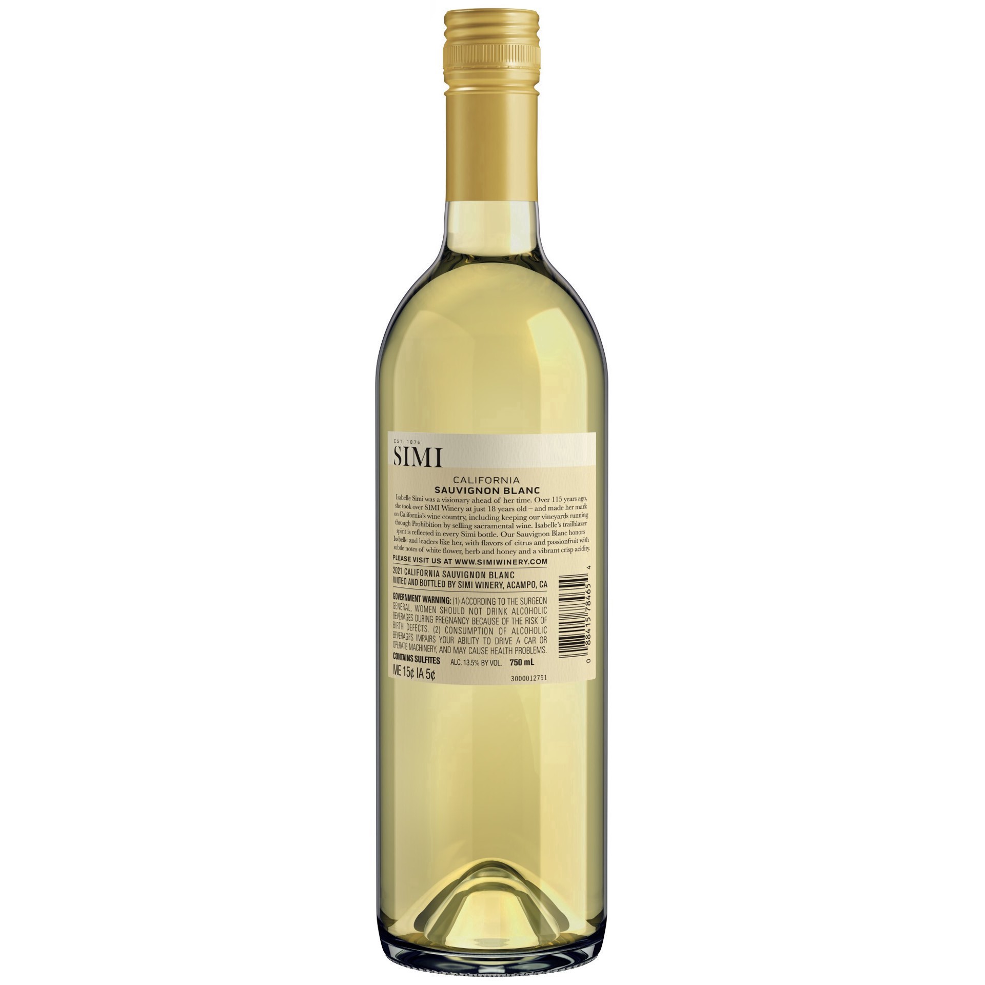 slide 17 of 17, SIMI California Sauvignon Blanc White Wine, 750 mL Bottle, 25.36 fl oz