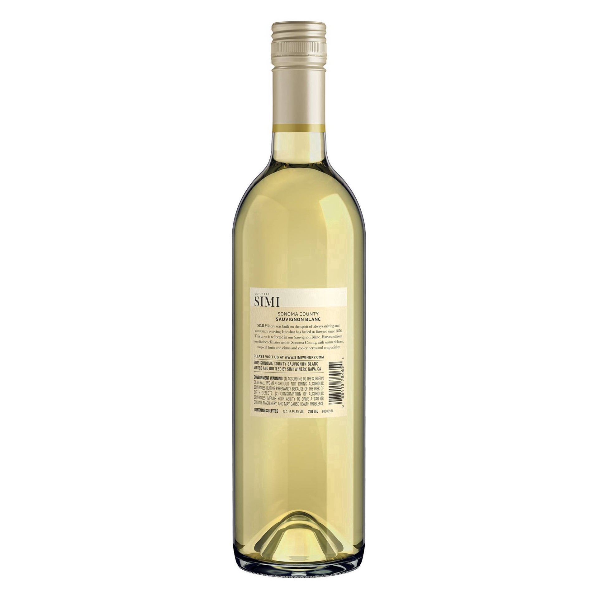 slide 3 of 17, SIMI California Sauvignon Blanc White Wine, 750 mL Bottle, 25.36 fl oz