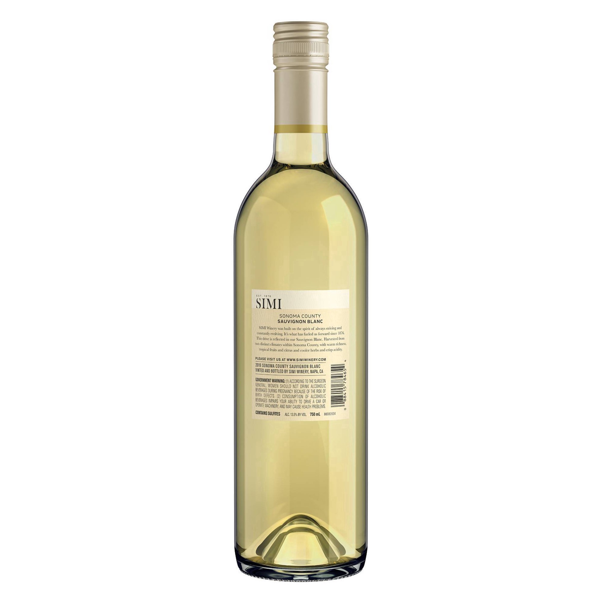 slide 16 of 17, SIMI California Sauvignon Blanc White Wine, 750 mL Bottle, 25.36 fl oz