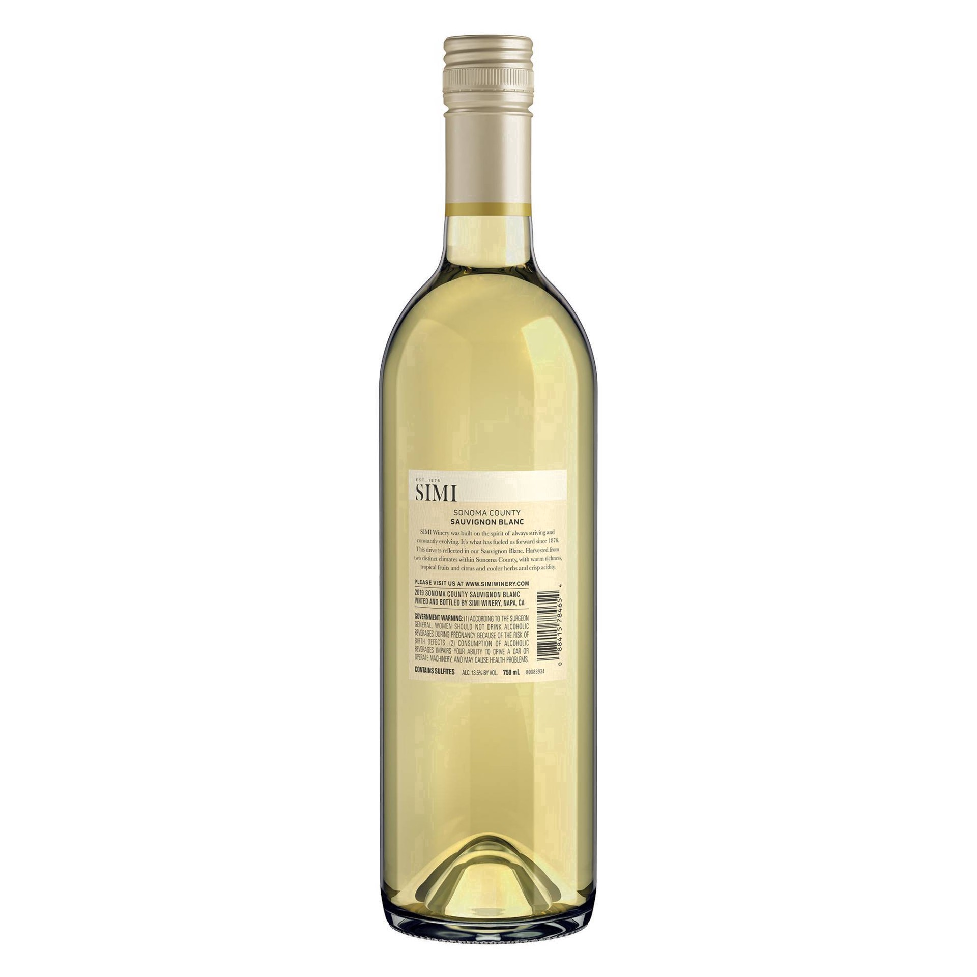 slide 9 of 17, SIMI California Sauvignon Blanc White Wine, 750 mL Bottle, 25.36 fl oz