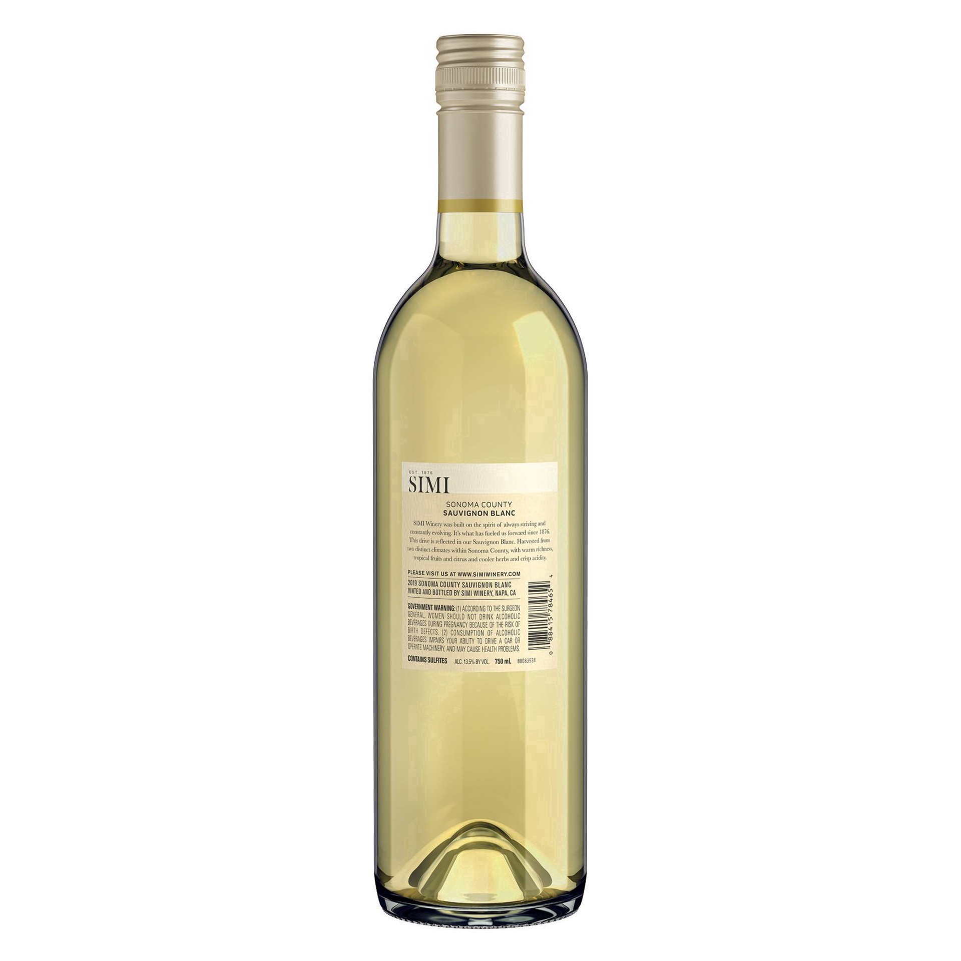 slide 8 of 17, SIMI California Sauvignon Blanc White Wine, 750 mL Bottle, 25.36 fl oz