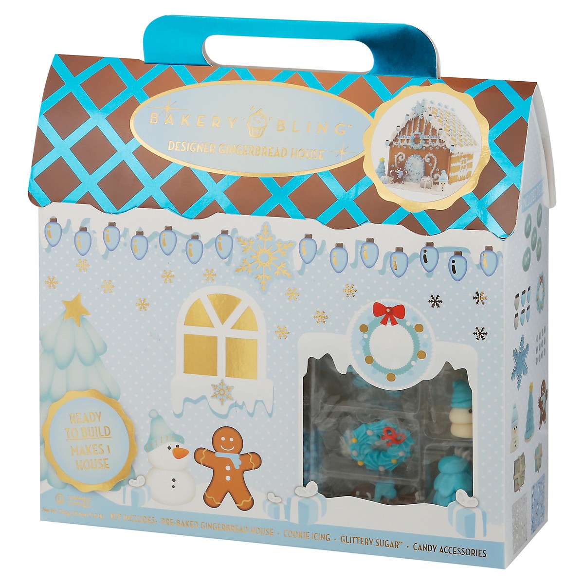 slide 7 of 14, Bakery Bling Winter Wonderland Designer Gingerbread House 32 Pieces 1 ea, 1 ct