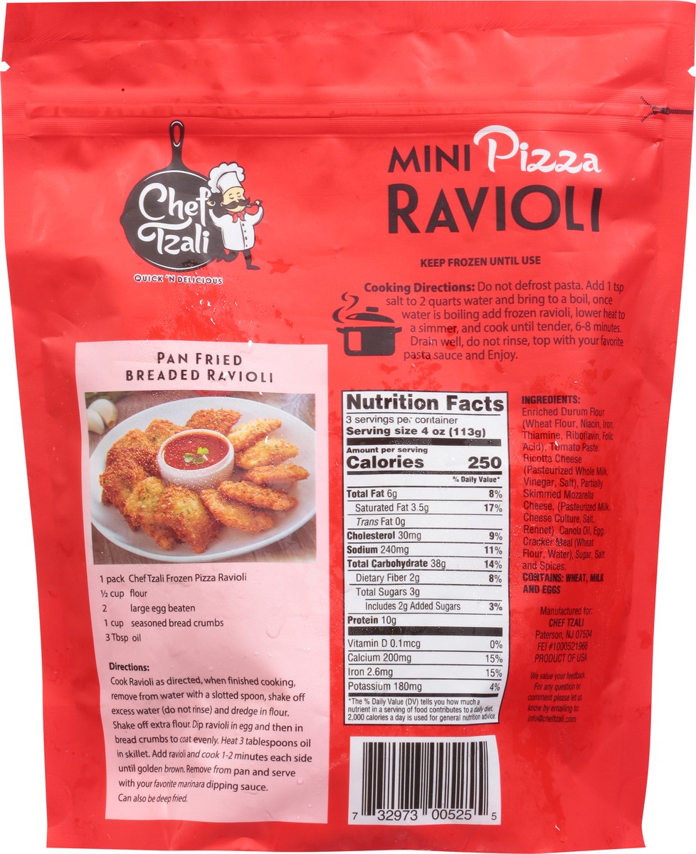 slide 5 of 13, Chef Tzali Mini Pizza Ravioli 12 oz, 12 oz