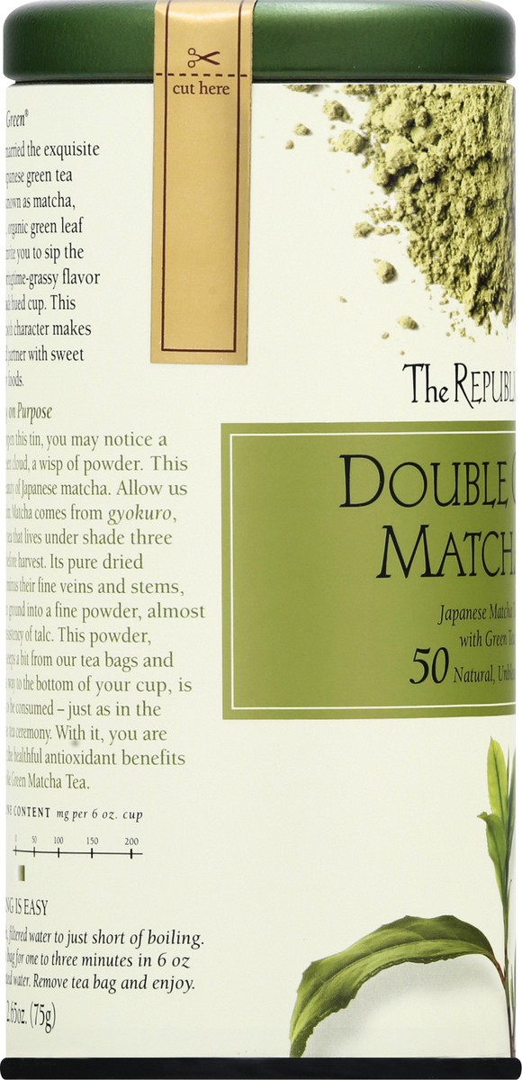 slide 9 of 12, The Republic of Tea Double Green Matcha Tea - 50 ct, 50 ct