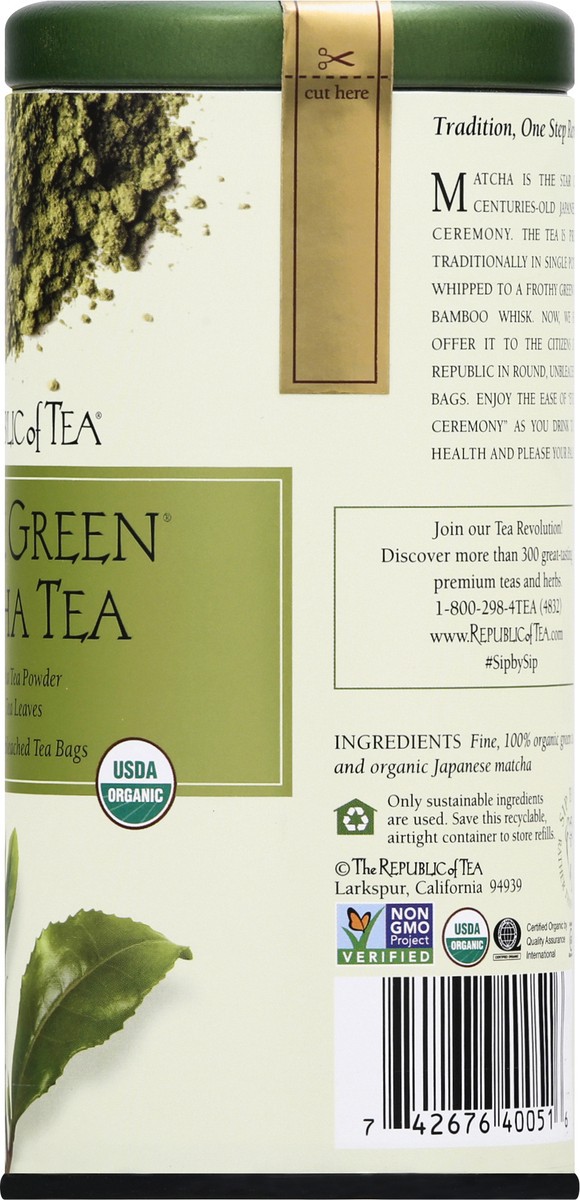 slide 5 of 12, The Republic of Tea Double Green Matcha Tea - 50 ct, 50 ct