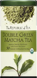 The Republic of Tea Double Green Matcha Tea - 50 ct