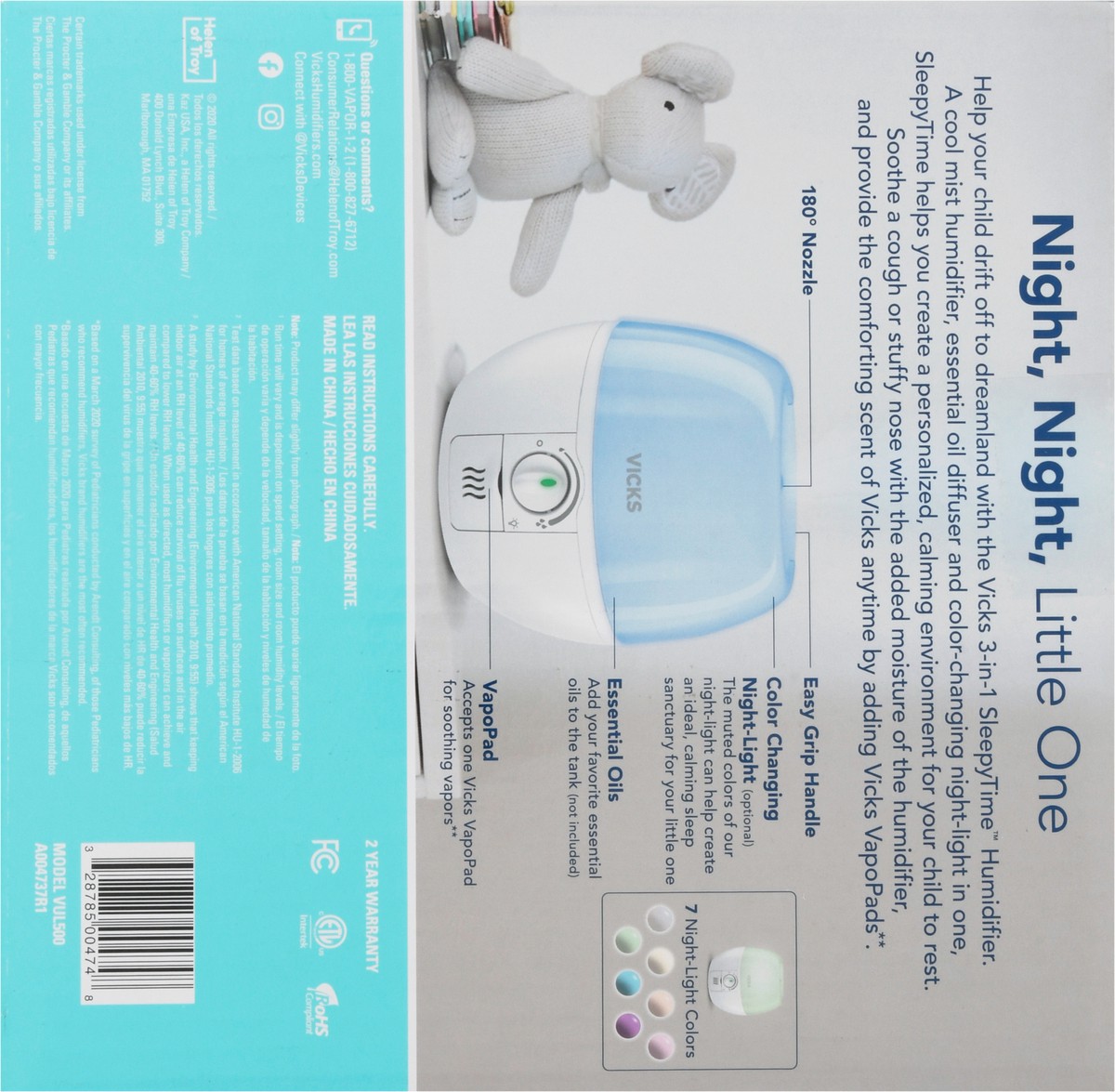 slide 6 of 9, Vicks 3-in-1 Sleepy Time Humidifier 1 ea, 1 ct