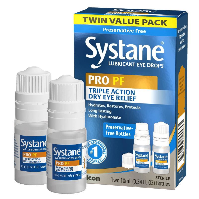 slide 2 of 8, Systane Pro MDPF Eye Drops - 0.34oz/2pk, 0.34 oz, 2 ct