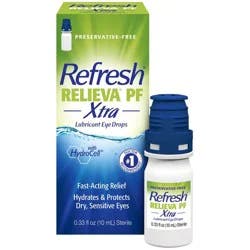 Refresh Relieva PF XTRA Preservative-Free Artificial Tears Lubricant Eye Drops - 0.33 fl oz (10 mL)