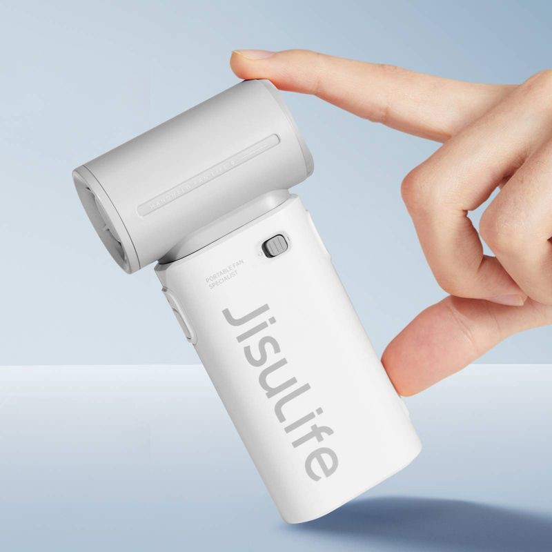 slide 5 of 8, JISULIFE Foldable Portable Pocket Fan Gray, 1 ct
