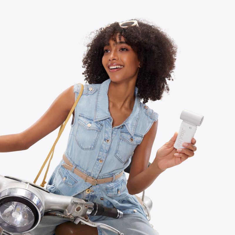 slide 8 of 8, JISULIFE Foldable Portable Pocket Fan Gray, 1 ct