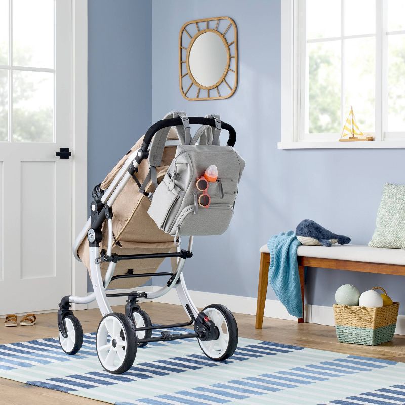 slide 2 of 5, Boxy Diaper Backpack - Gray - Cloud Island™, 1 ct