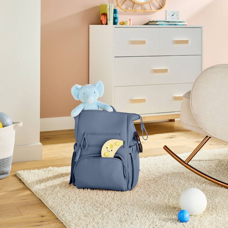 slide 2 of 5, Boxy Diaper Backpack - Blue - Cloud Island™, 1 ct
