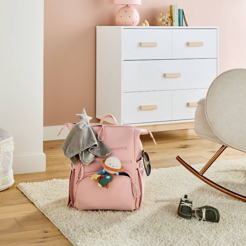 slide 2 of 5, Boxy Diaper Backpack - Pink - Cloud Island™, 1 ct