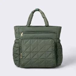 Quilted Diaper Backpack Tote - Green - Cloud Island™