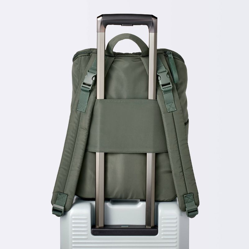 slide 4 of 4, Open-Top Diaper Backpack - Green - Cloud Island™, 1 ct