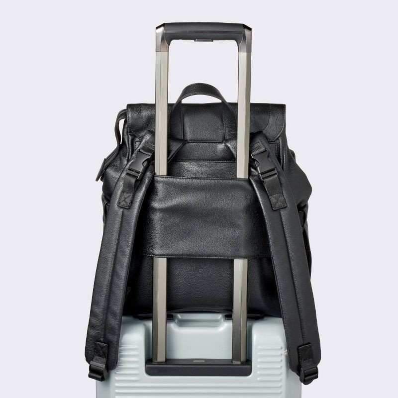 slide 5 of 5, Flap Top Diaper Backpack - Black - Cloud Island™, 1 ct