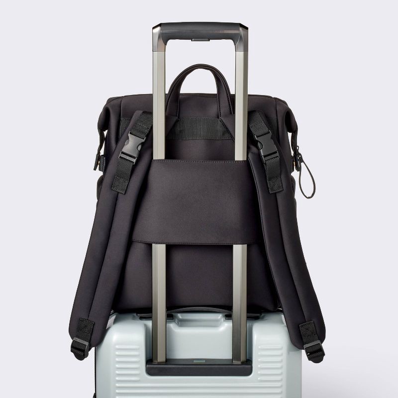 slide 5 of 5, Boxy Diaper Backpack - Black - Cloud Island™, 1 ct