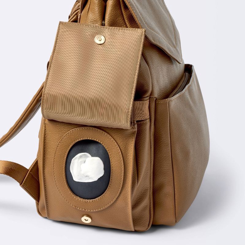 slide 4 of 5, Flap Top Diaper Backpack - Cognac - Cloud Island™, 1 ct