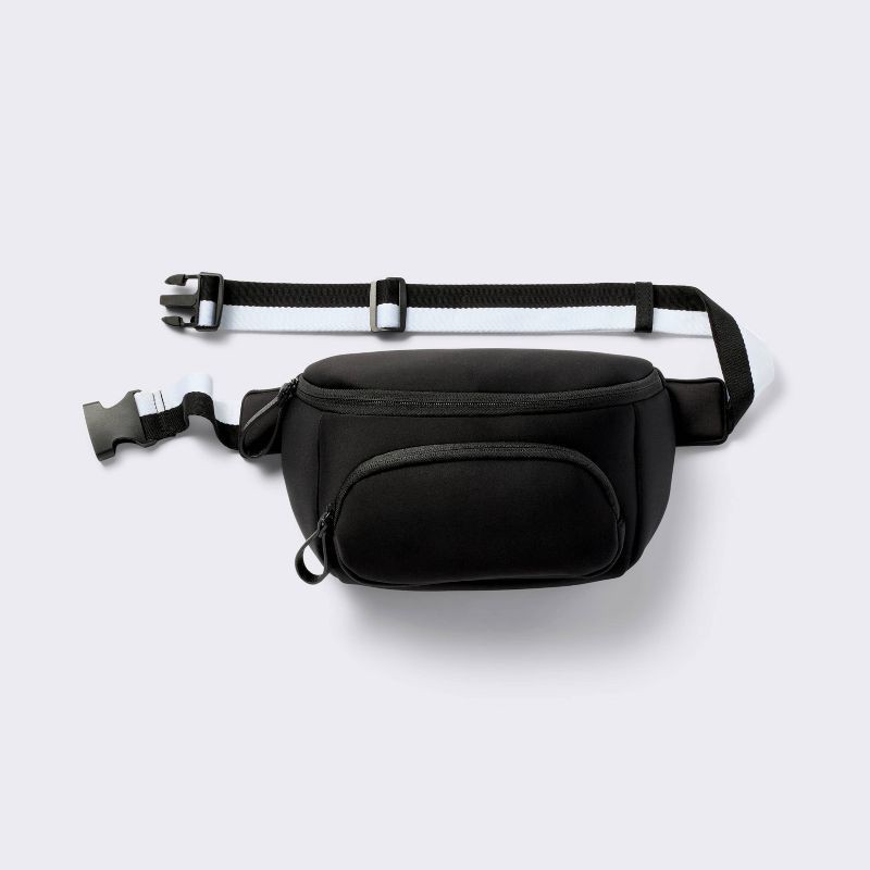 slide 1 of 4, Faux Neoprene Diaper Sling - Black - Cloud Island™, 1 ct