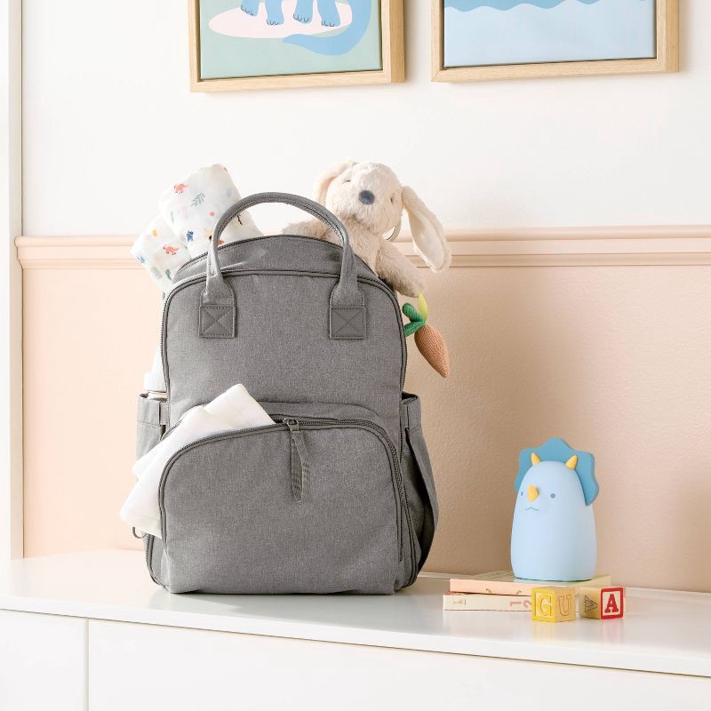 slide 2 of 4, Cargo Diaper Backpack - Gray - Cloud Island™, 1 ct