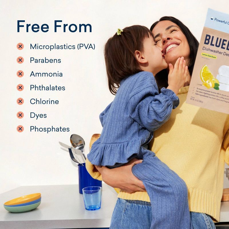 slide 8 of 10, Blueland Lemon Zest Dishwasher Detergent Tablets - 9.5oz/40ct, 9.5 oz, 40 ct