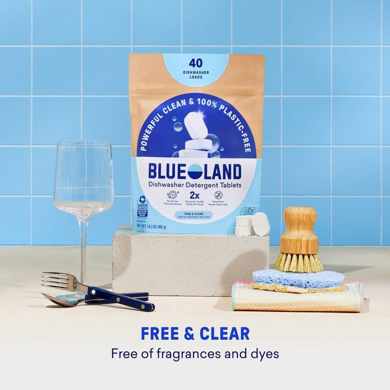 slide 6 of 12, Blueland Fragrance Free Dishwasher Detergent Tablets - 9.5oz/40ct, 9.5 oz, 40 ct
